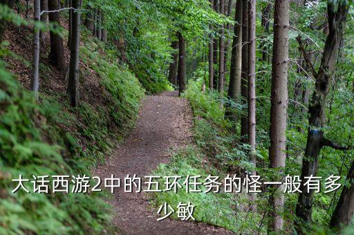 大话西游2中的五环任务的怪一般有多少敏