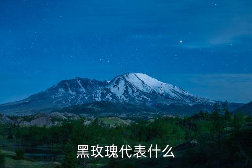 黑玫瑰，黑玫瑰代表什么