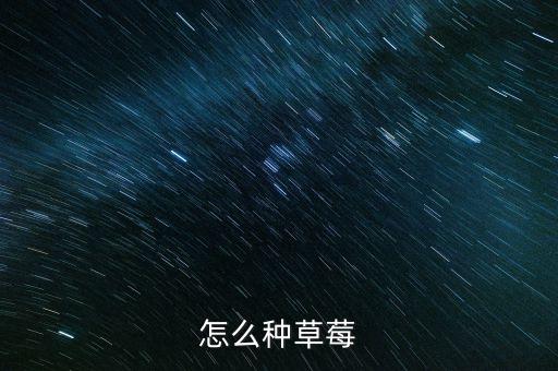 怎么种草莓