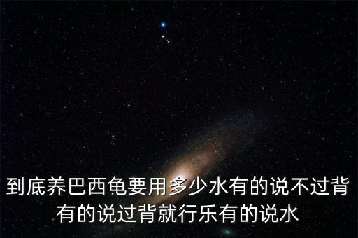 巴西龟需要多少水，养巴西龟到底要放多少水