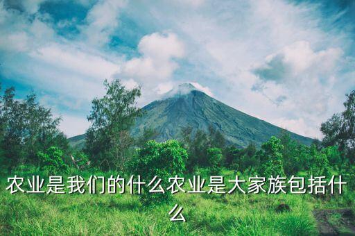 农业是我们的什么农业是大家族包括什么