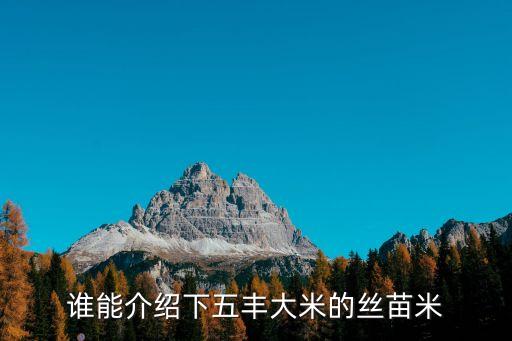 丝苗米，丝苗米的地方品种