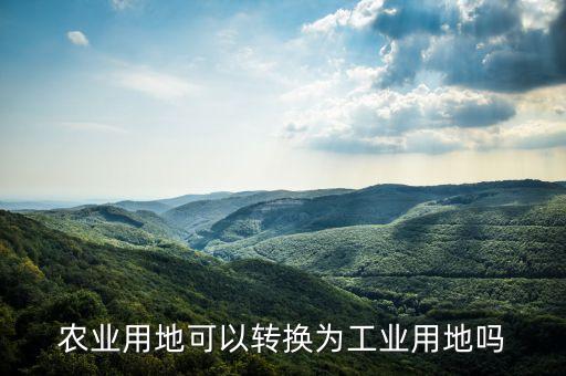 农业用地可以转换为工业用地吗