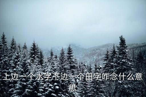 上边一个水字下边一个田字咋念什么意思