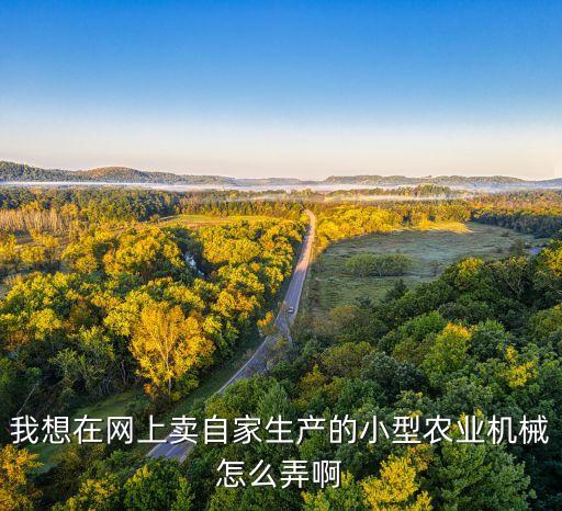 我想在网上卖自家生产的小型农业机械怎么弄啊
