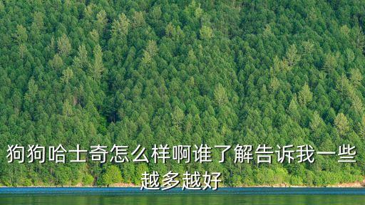 哈士基，哈尔奇与哈士奇有什么区别