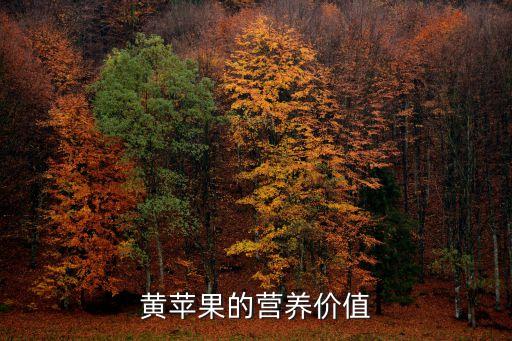 黄苹果的营养价值