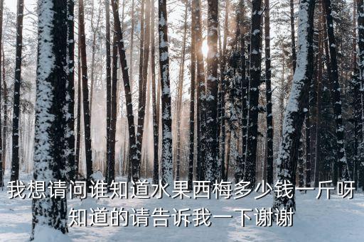 西梅多少钱一斤，西梅的价格