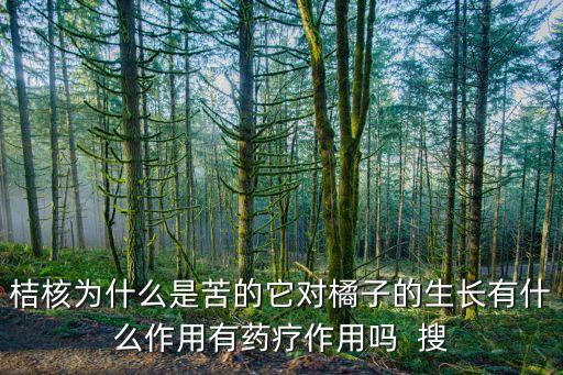 桔核为什么是苦的它对橘子的生长有什么作用有药疗作用吗  搜