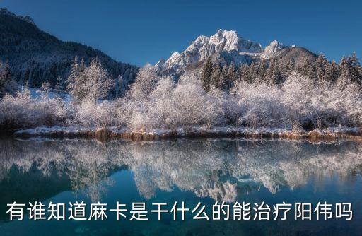 有谁知道麻卡是干什么的能治疗阳伟吗