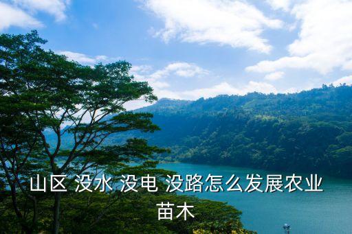 山区农民怎么发展农业，山区 没水 没电 没路怎么发展农业苗木