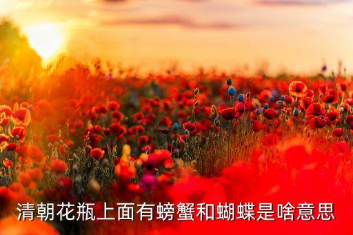 清朝花瓶上面有螃蟹和蝴蝶是啥意思