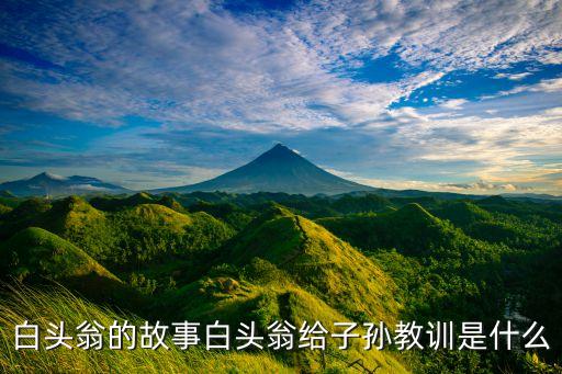 白头翁的故事白头翁给子孙教训是什么