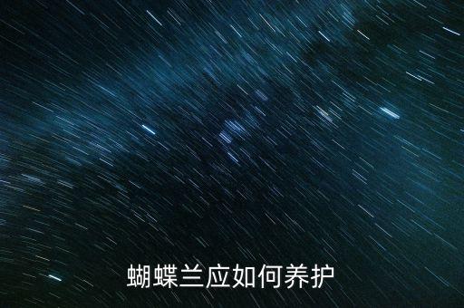 蝴蝶兰应如何养护
