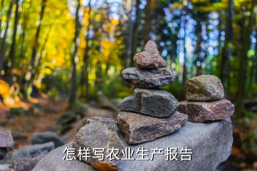 怎样写农业生产报告