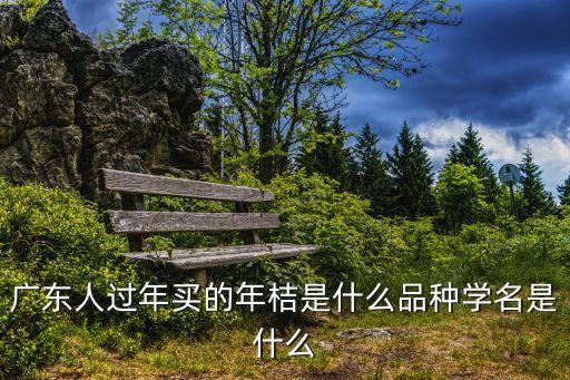 广东人过年买的年桔是什么品种学名是什么