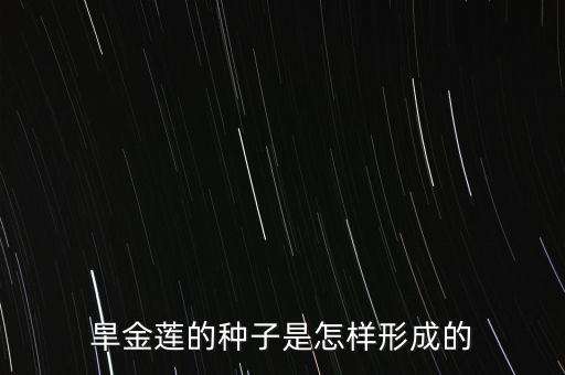 旱金莲的种子是怎样形成的
