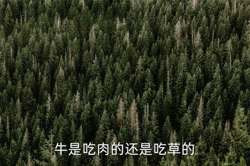 牛是吃肉的还是吃草的