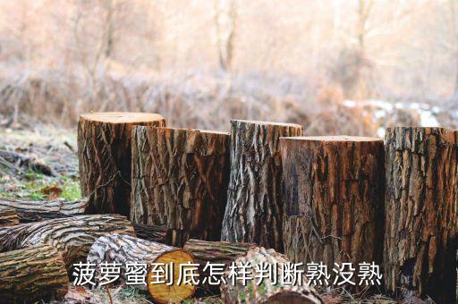 菠萝蜜到底怎样判断熟没熟