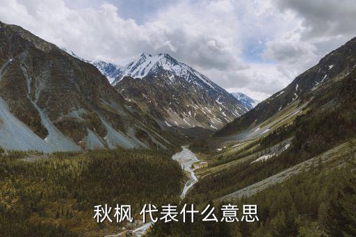 秋枫 代表什么意思