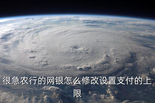 怎么设置农业支付限额，怎么修改中国农行支付限额
