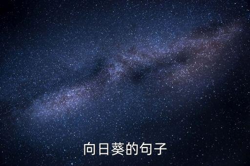 向日葵的句子