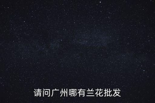 兰花批发基地，请问广州哪有白兰花批发