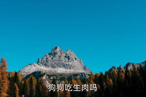 狗能吃生肉吗，我想问下狗狗能吃生的肉不