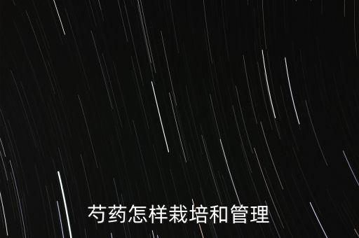 芍药怎样栽培和管理