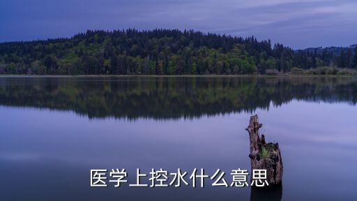 控水，医学上控水什么意思