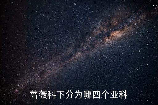 蔷薇科下分为哪四个亚科