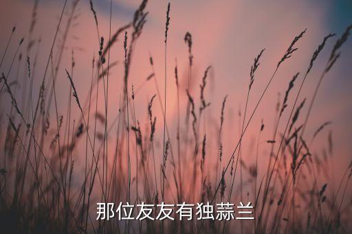 独蒜兰，那位友友有独蒜兰
