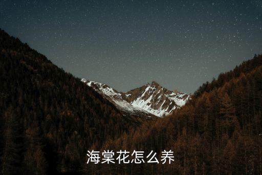 海棠花好养吗，海棠花好养吗