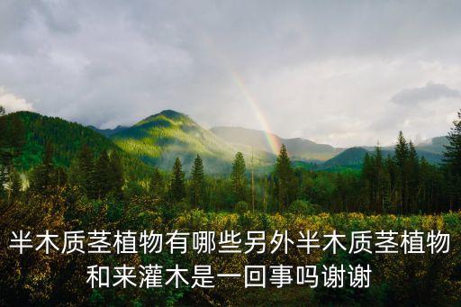 亚灌木，这是什么植物亚灌木草本高约1米