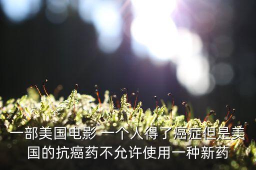 一部美国电影 一个人得了癌症但是美国的抗癌药不允许使用一种新药