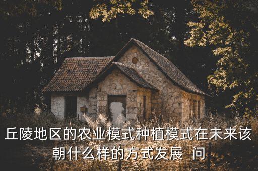 丘陵地区的农业模式种植模式在未来该朝什么样的方式发展  问