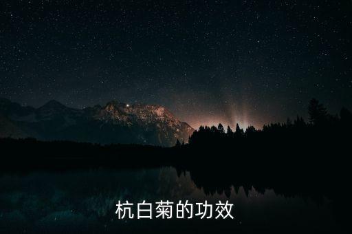 杭白菊的功效与作用，杭白菊的功效