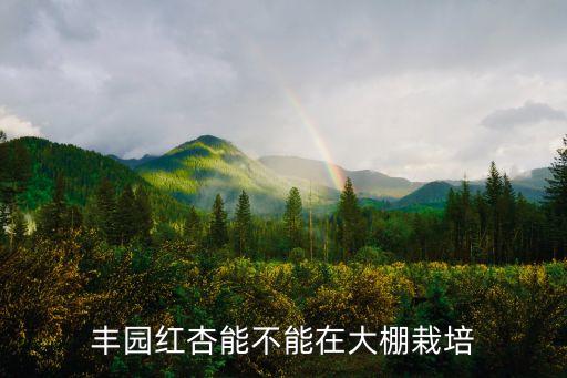 丰园红杏能不能在大棚栽培
