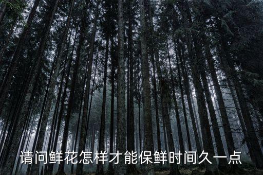 请问鲜花怎样才能保鲜时间久一点