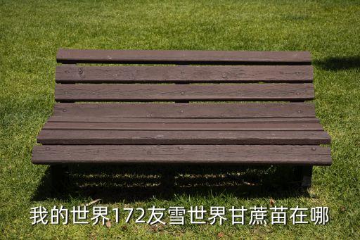 我的世界172友雪世界甘蔗苗在哪