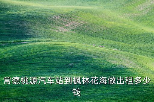 枫林花海，常德桃源汽车站到枫林花海做出租多少钱