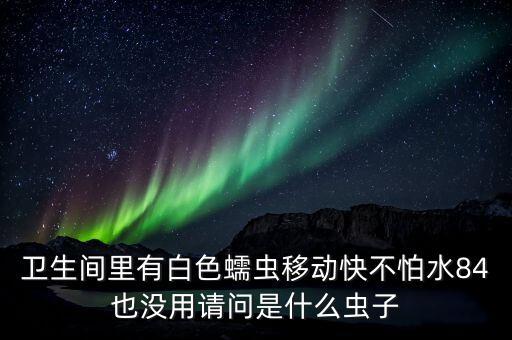 卫生间里有白色蠕虫移动快不怕水84也没用请问是什么虫子