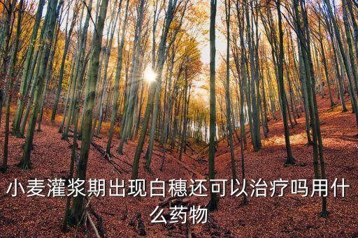 小麦灌浆期出现白穗还可以治疗吗用什么药物