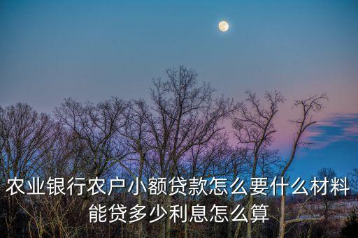 农业信贷深度怎么算，金融业里面怎么算农业贷款工商业贷款其它贷款占比