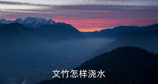 文竹怎样浇水