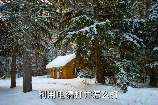农业打井机器怎么用，利用电镐打井怎么打