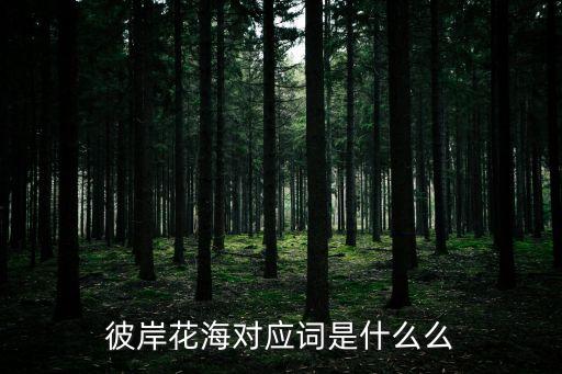 彼岸花海，彼岸花海对应词是什么么