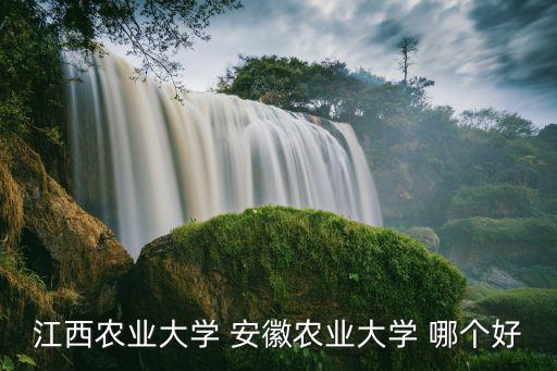 江西农业大学怎么样啊，江西农业大学与南昌航空大学哪个好