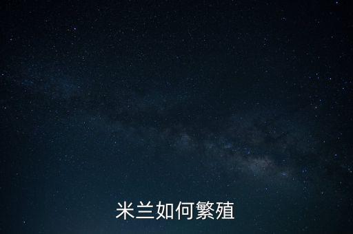 米兰如何繁殖