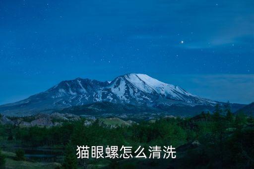 猫眼螺怎么清洗
